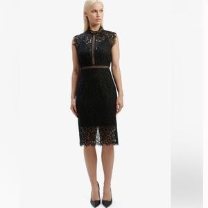 Beautiful Black Lace Bardot Dress EUC